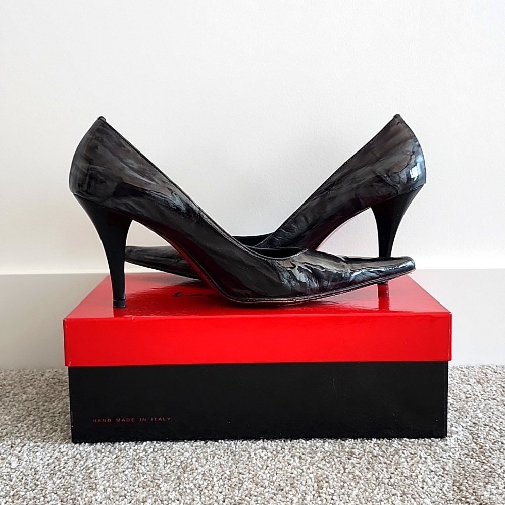 Laura Ferri Italian Leather Heels, Handmade, Beautiful, VGUC With Box